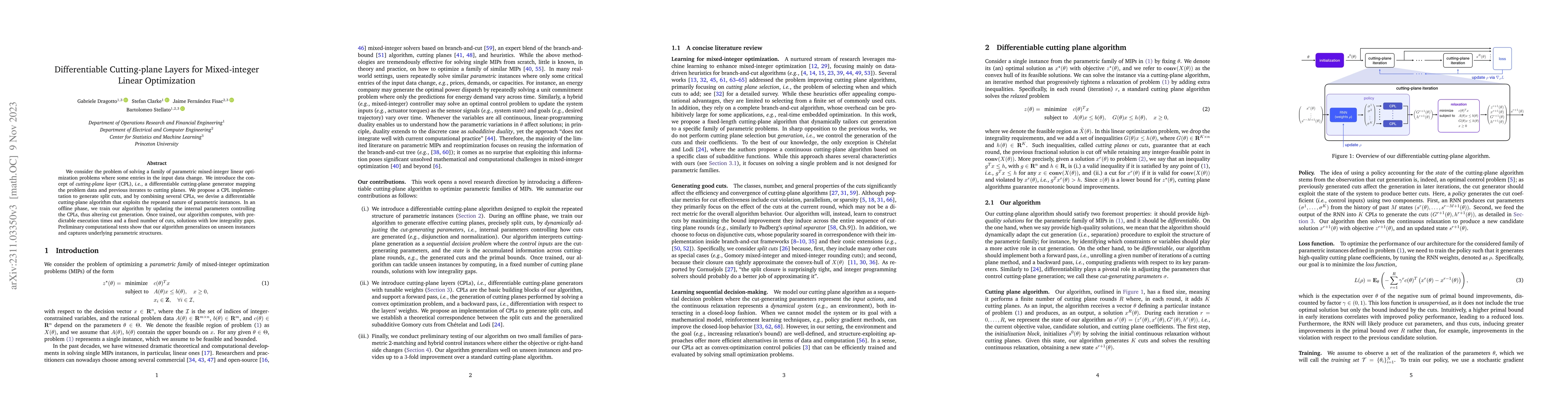 Thumbnail for Differentiable Cutting-plane Layers for Mixed-integer Linear
  Optimization