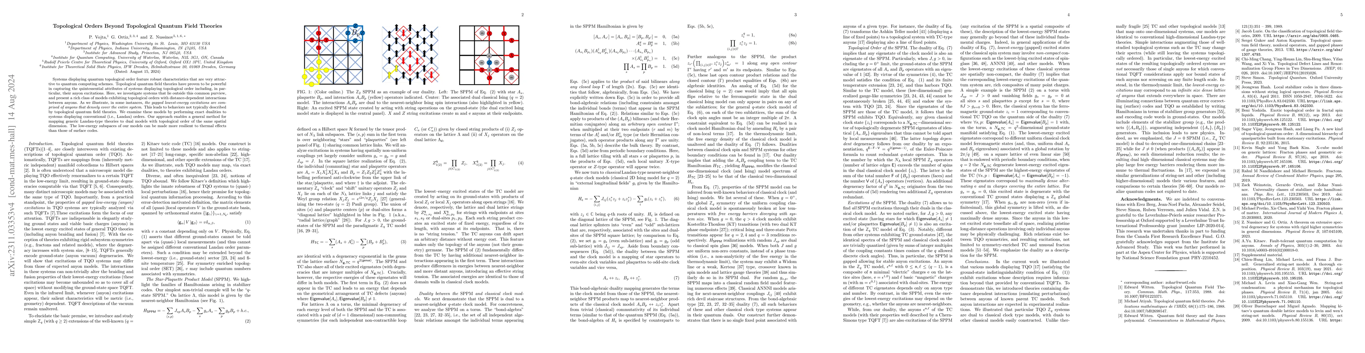 Thumbnail for Topological Orders Beyond Topological Quantum Field Theories
