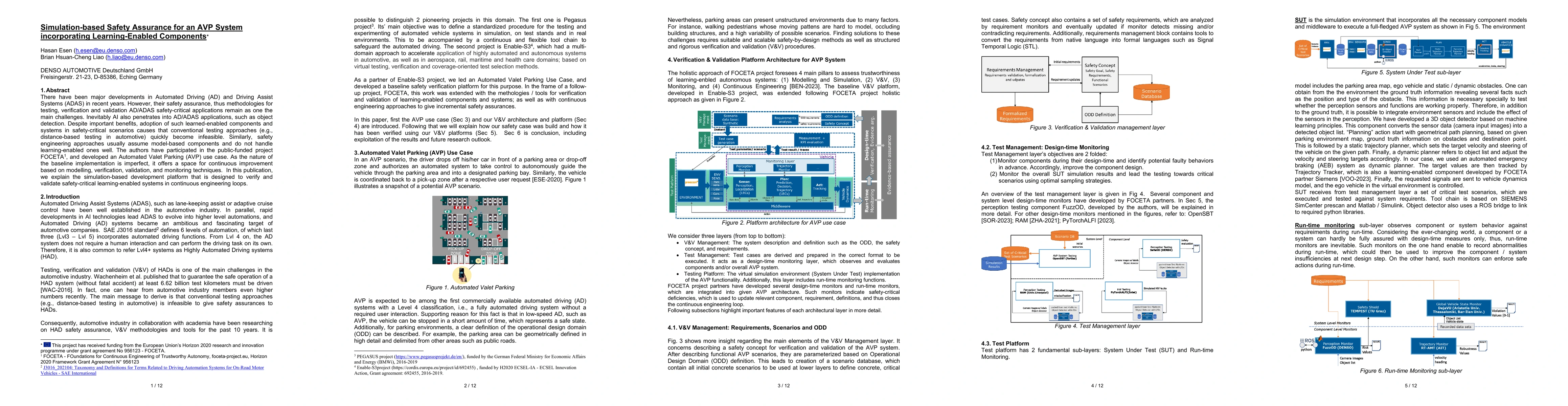 Thumbnail for Simulation-based Safety Assurance for an AVP System incorporating
  Learning-Enabled Components