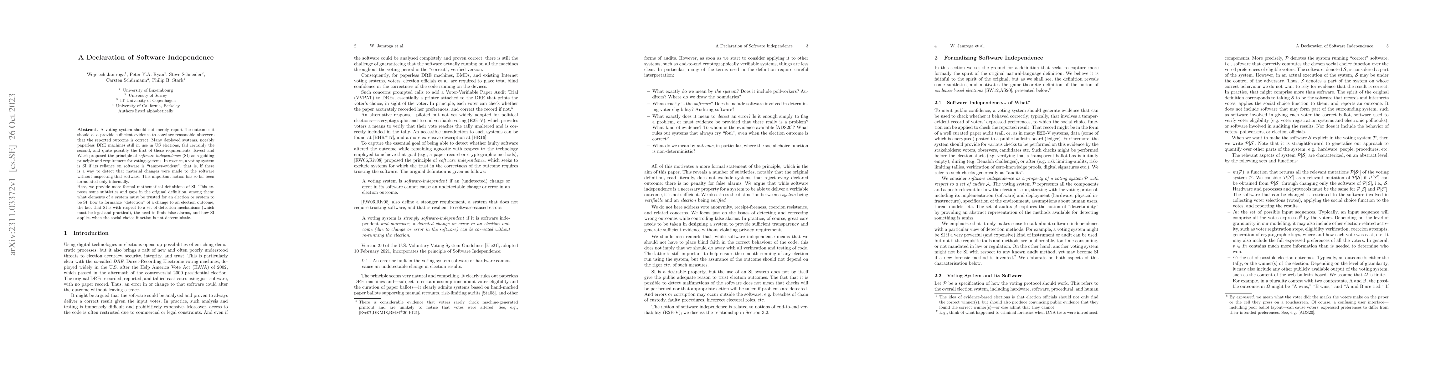 Thumbnail for A Declaration of Software Independence