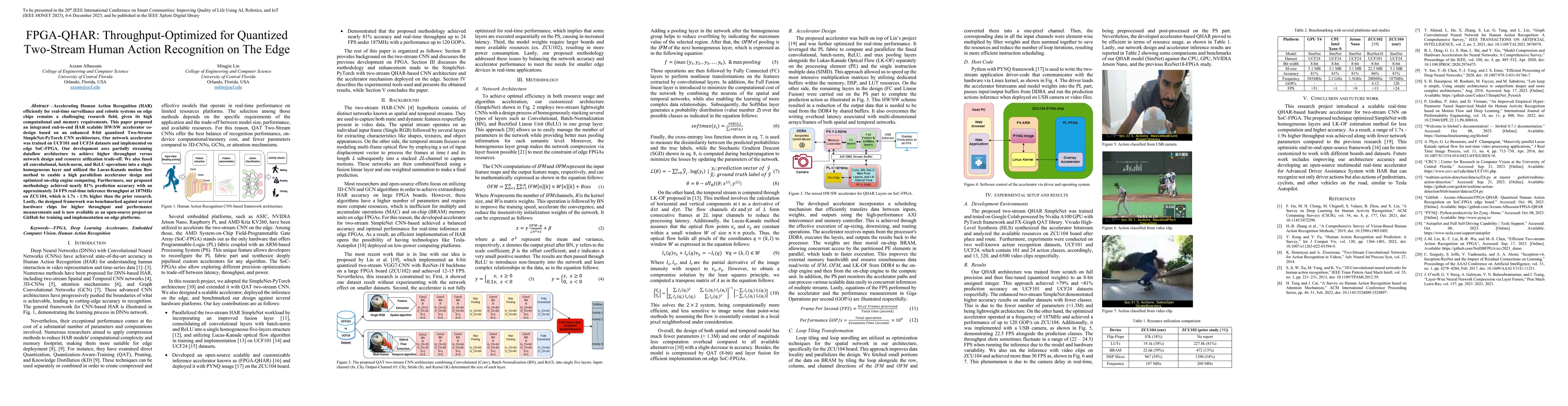 Thumbnail for FPGA-QHAR: Throughput-Optimized for Quantized Human Action Recognition
  on The Edge
