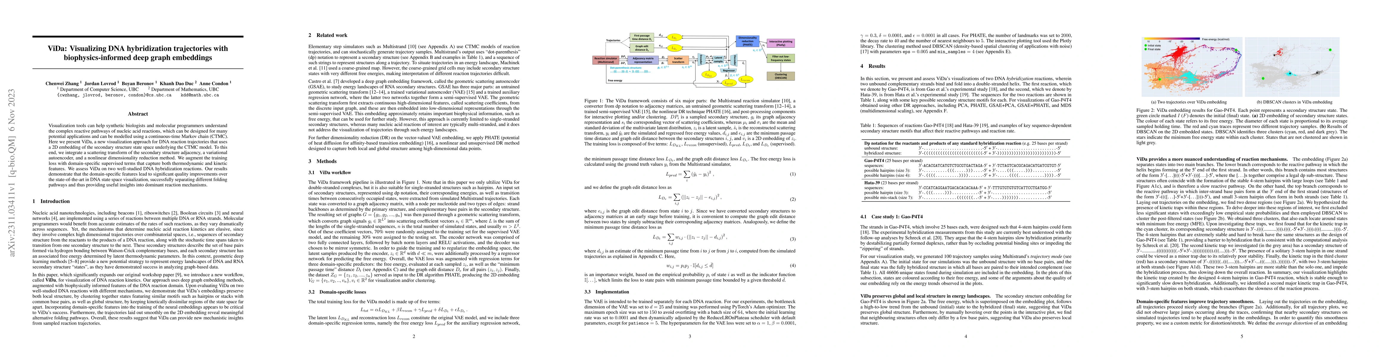 Thumbnail for ViDa: Visualizing DNA hybridization trajectories with
  biophysics-informed deep graph embeddings