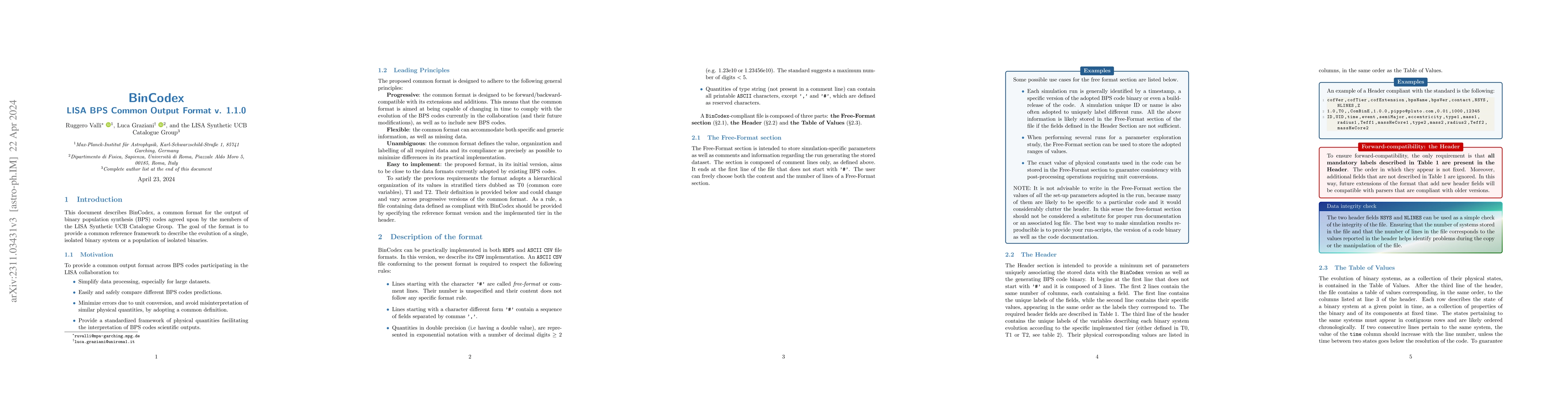 Thumbnail for BinCodex: a common output format for binary population synthesis