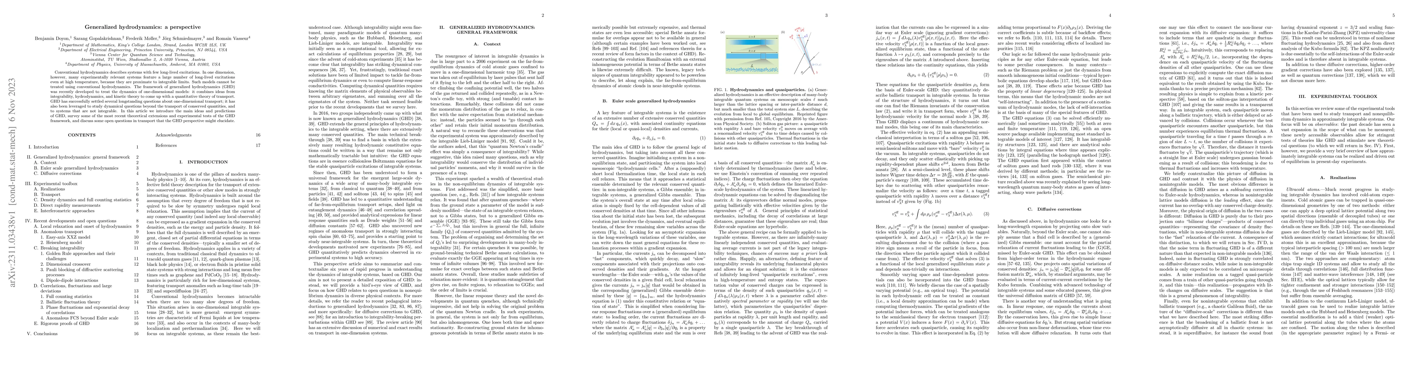 Thumbnail for Generalized hydrodynamics: a perspective