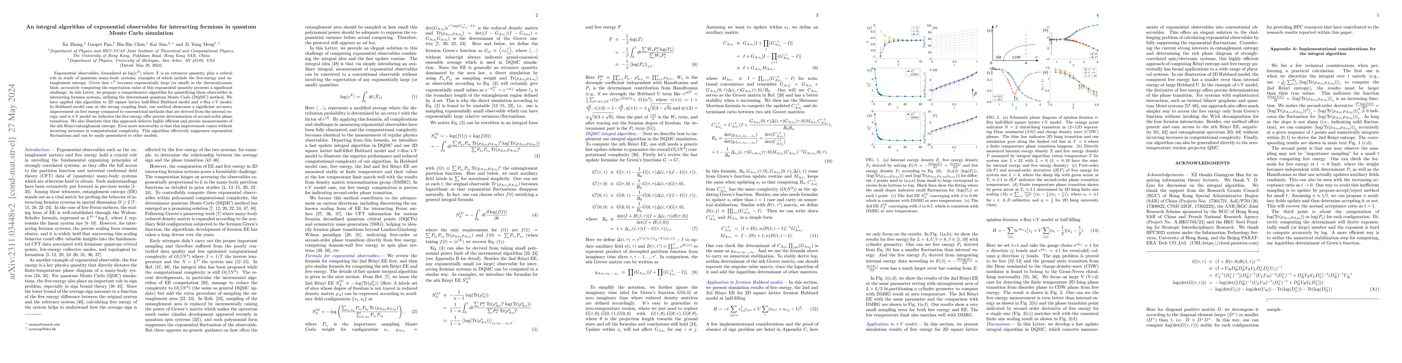 Thumbnail for An integral algorithm of exponential observables for interacting
  fermions in quantum Monte Carlo simulation