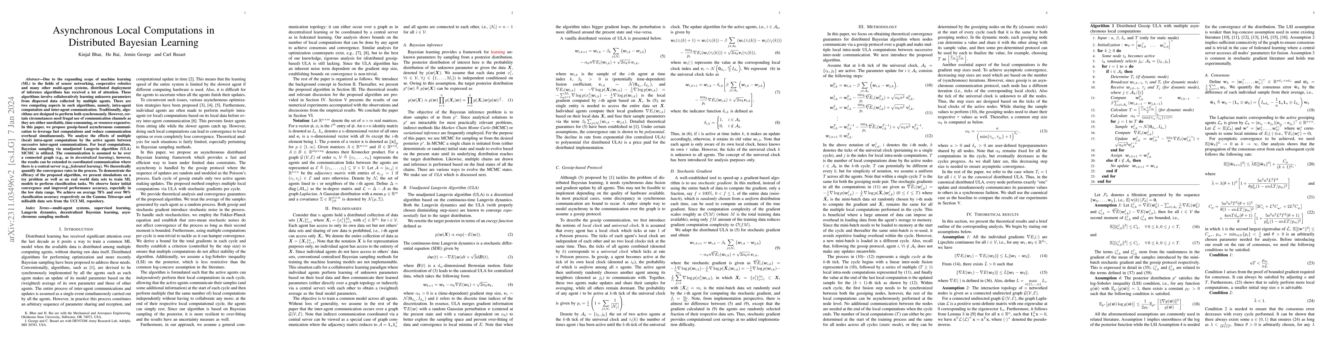 Thumbnail for Asynchronous Local Computations in Distributed Bayesian Learning