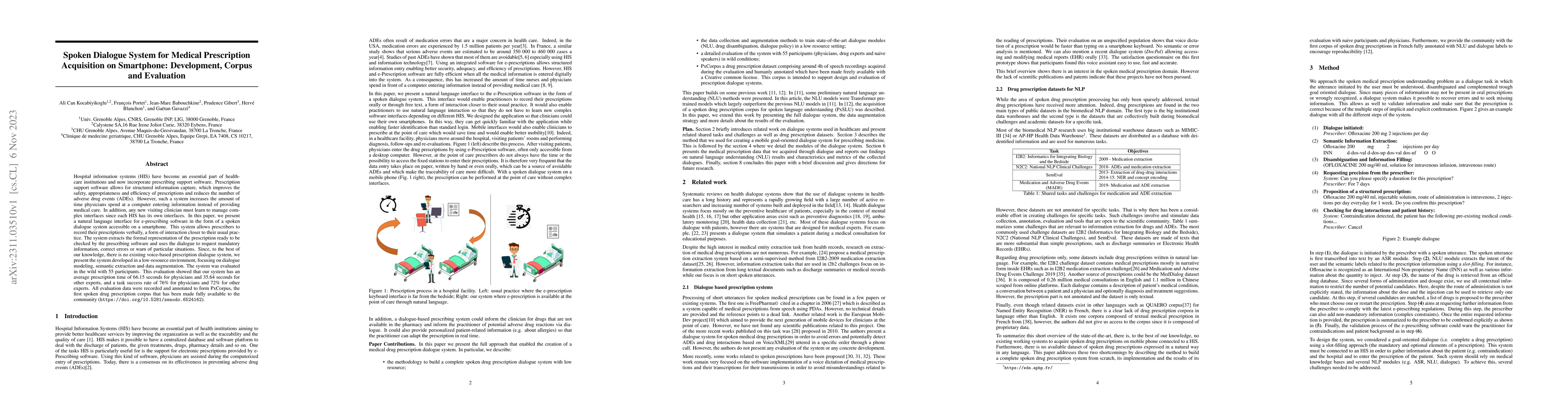 Thumbnail for Spoken Dialogue System for Medical Prescription Acquisition on
  Smartphone: Development, Corpus and Evaluation