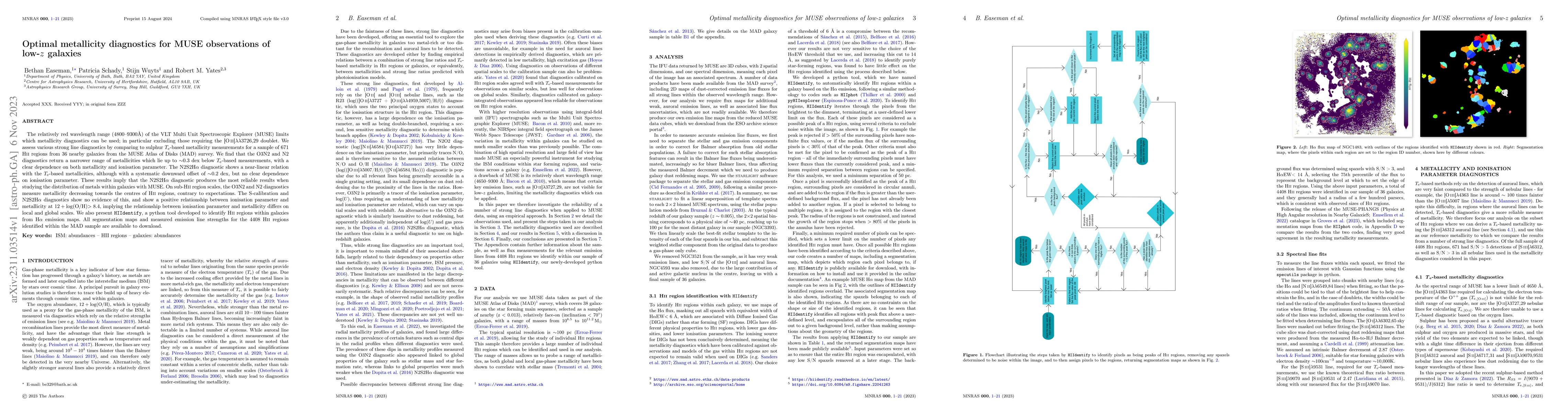 Thumbnail for Optimal metallicity diagnostics for MUSE observations of low-z galaxies