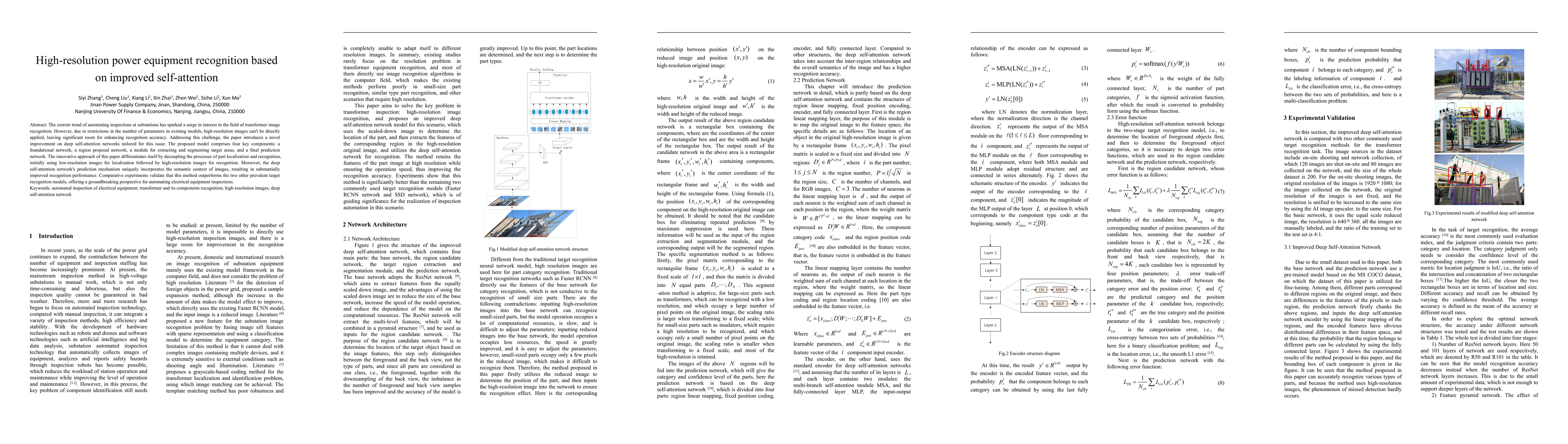 Thumbnail for High-resolution power equipment recognition based on improved
  self-attention