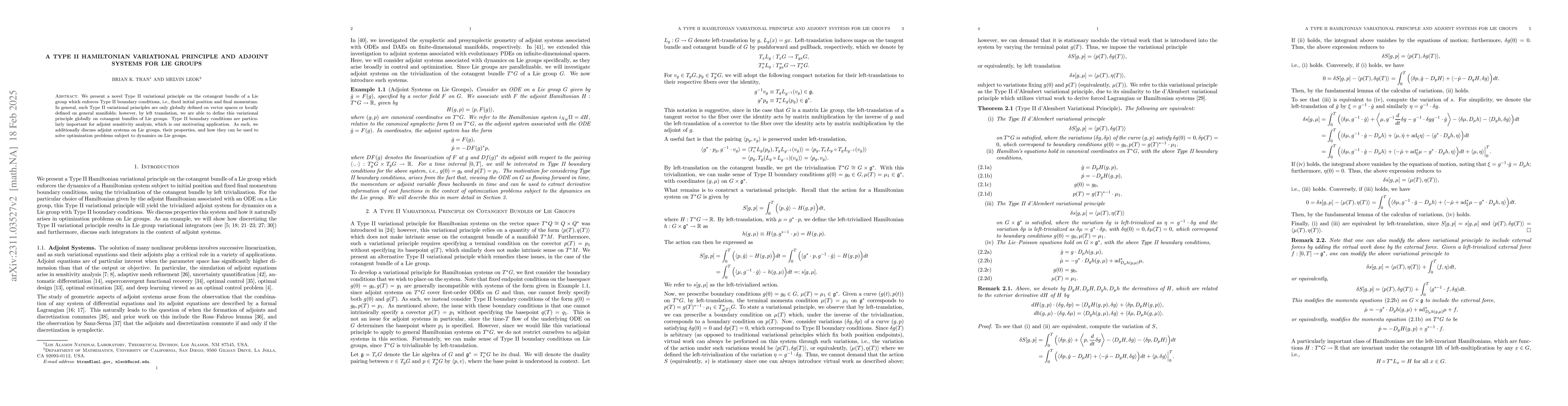 Thumbnail for Type II Hamiltonian Lie Group Variational Integrators with Applications
  to Geometric Adjoint Sensitivity Analysis