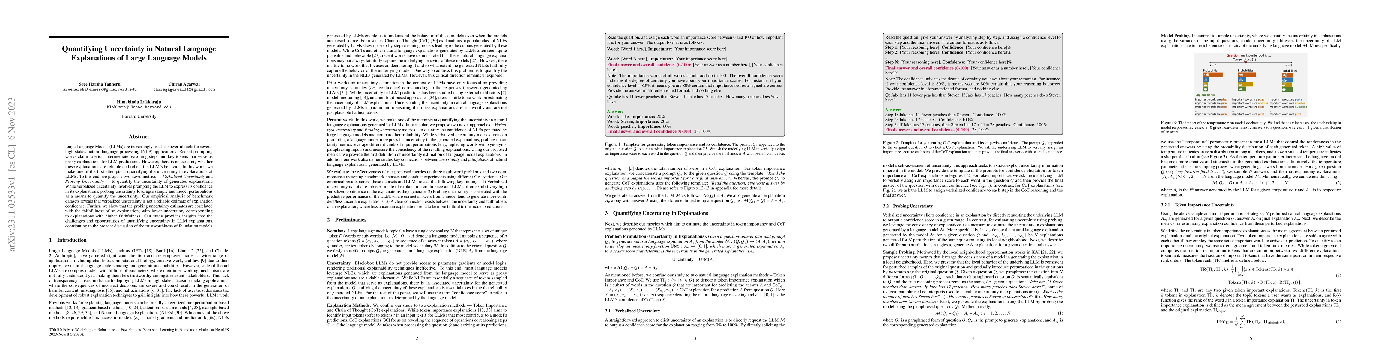 Thumbnail for Quantifying Uncertainty in Natural Language Explanations of Large
  Language Models