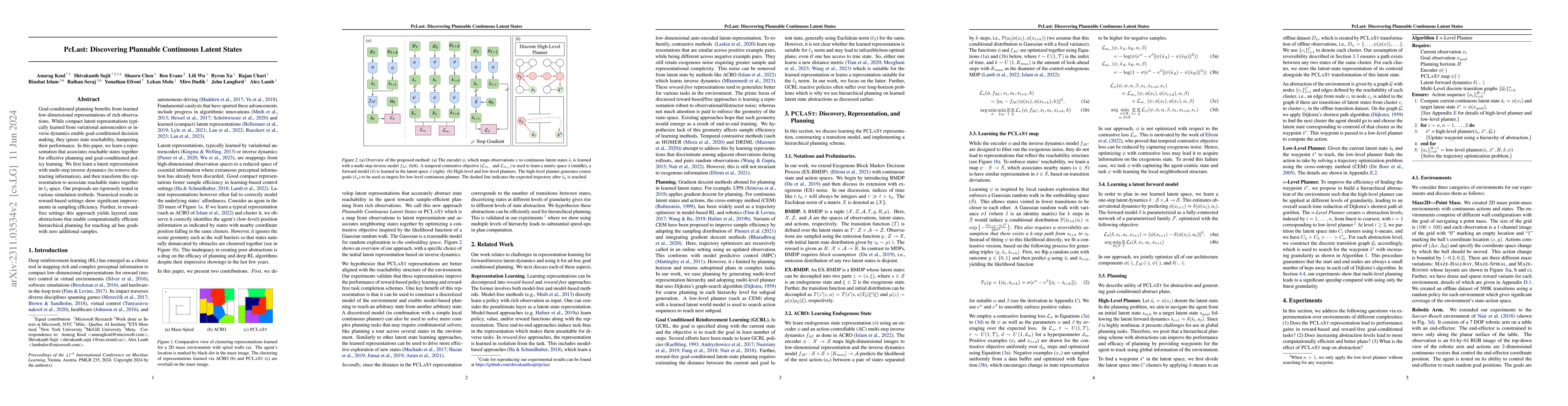 Thumbnail for PcLast: Discovering Plannable Continuous Latent States