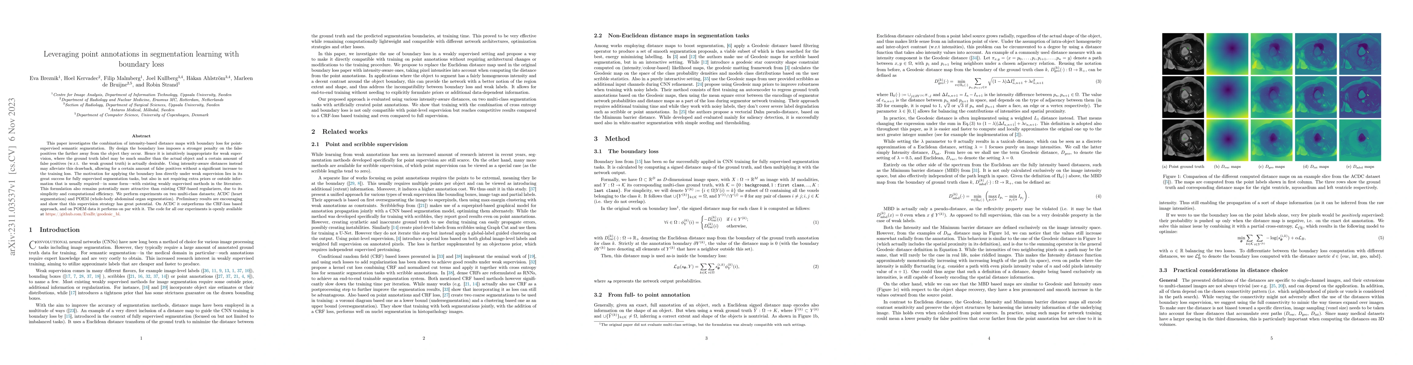 Thumbnail for Leveraging point annotations in segmentation learning with boundary loss