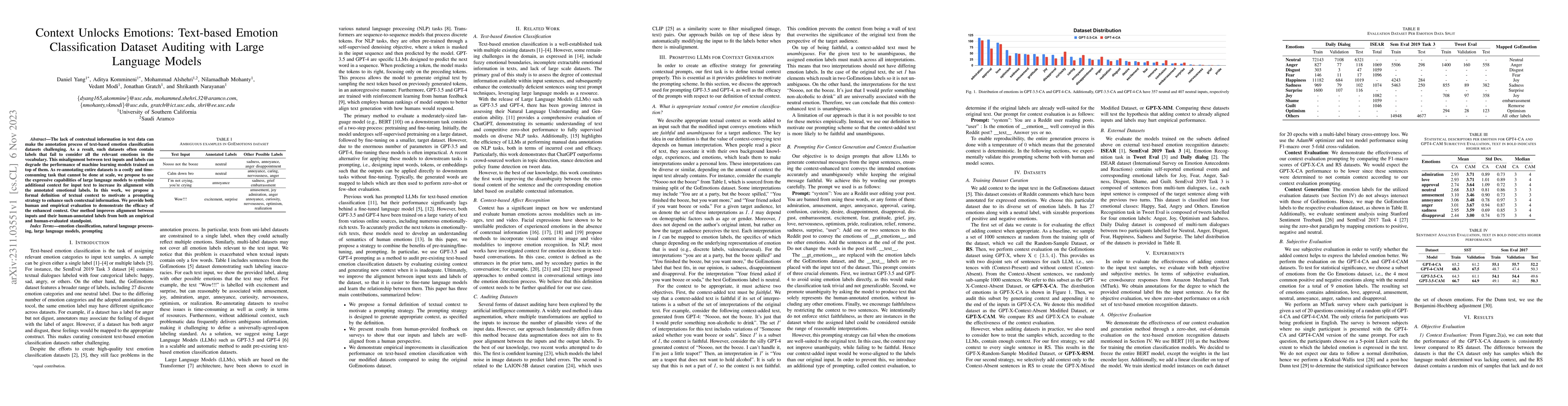 Thumbnail for Context Unlocks Emotions: Text-based Emotion Classification Dataset
  Auditing with Large Language Models