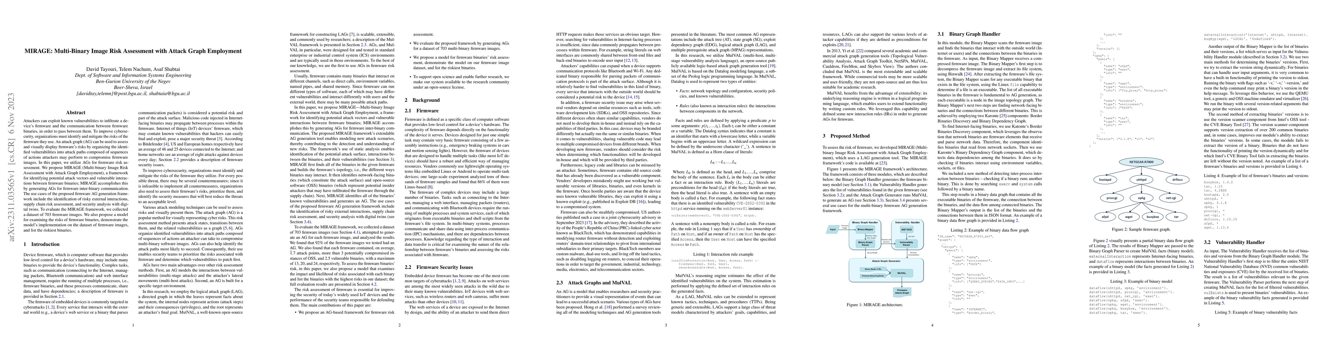 Thumbnail for MIRAGE: Multi-Binary Image Risk Assessment with Attack Graph Employment