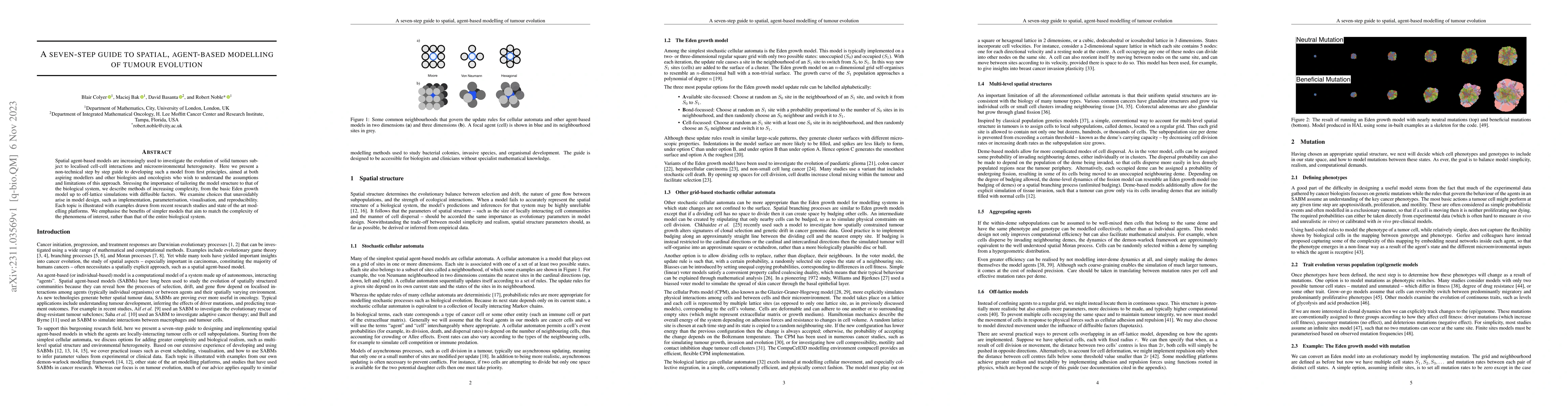 Thumbnail for A seven-step guide to spatial, agent-based modelling of tumour evolution