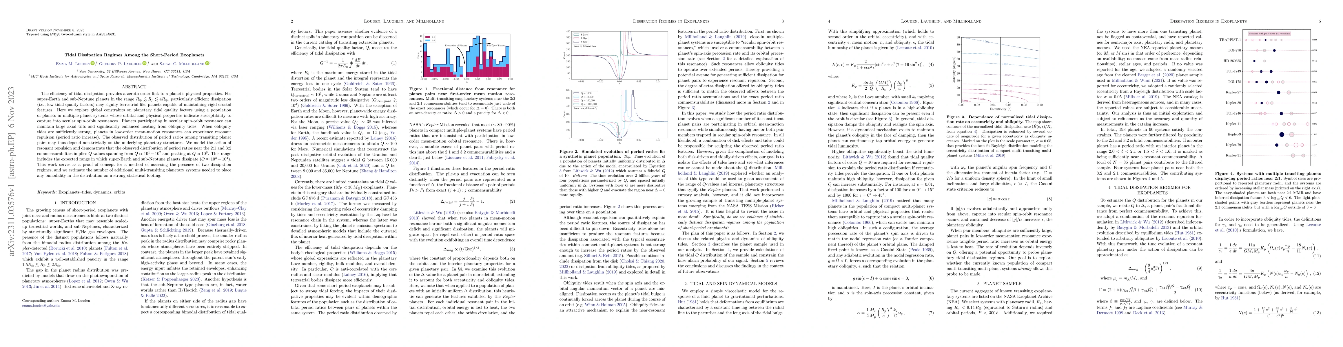 Thumbnail for Tidal Dissipation Regimes Among the Short-Period Exoplanets