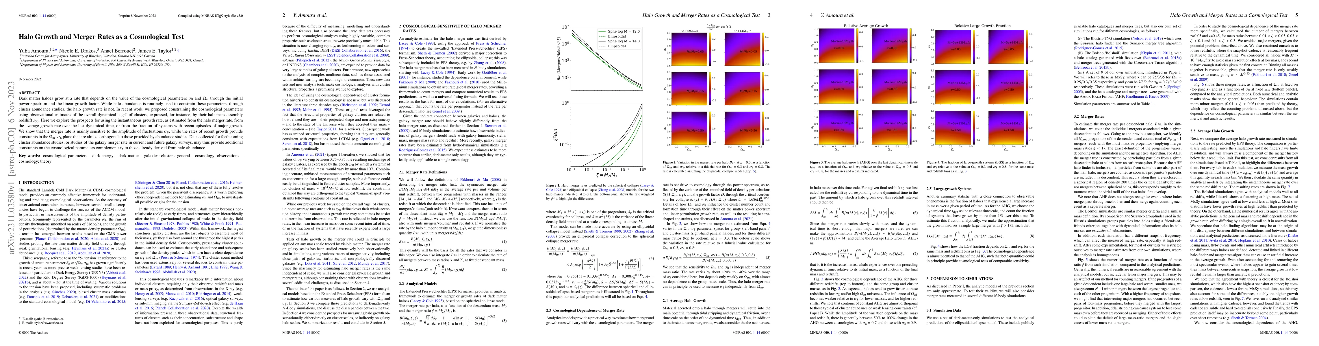 Thumbnail for Halo Growth and Merger Rates as a Cosmological Test