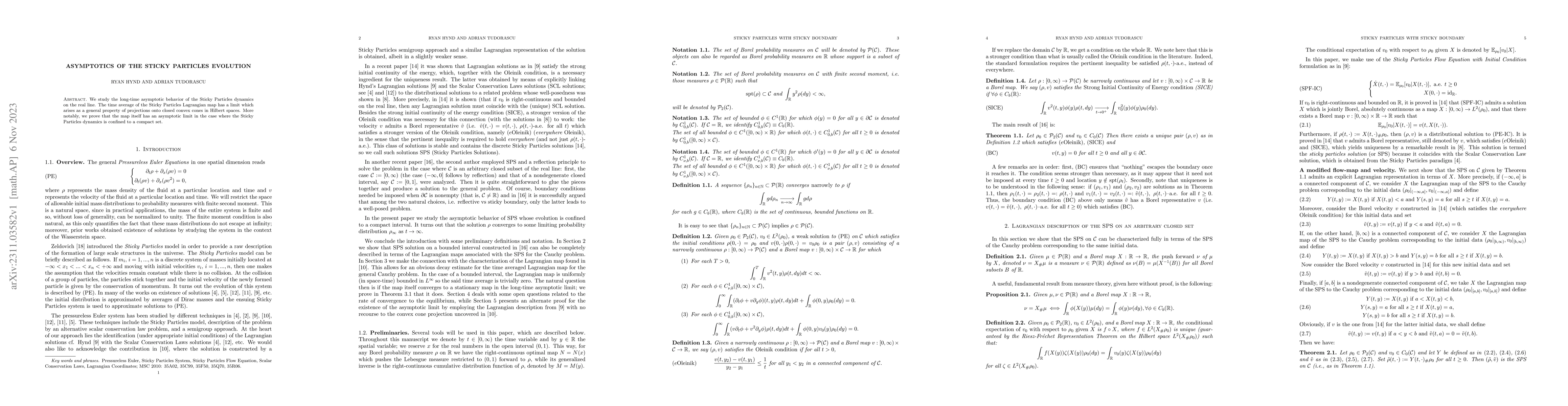 Thumbnail for Asymptotics of the Sticky Particles evolution