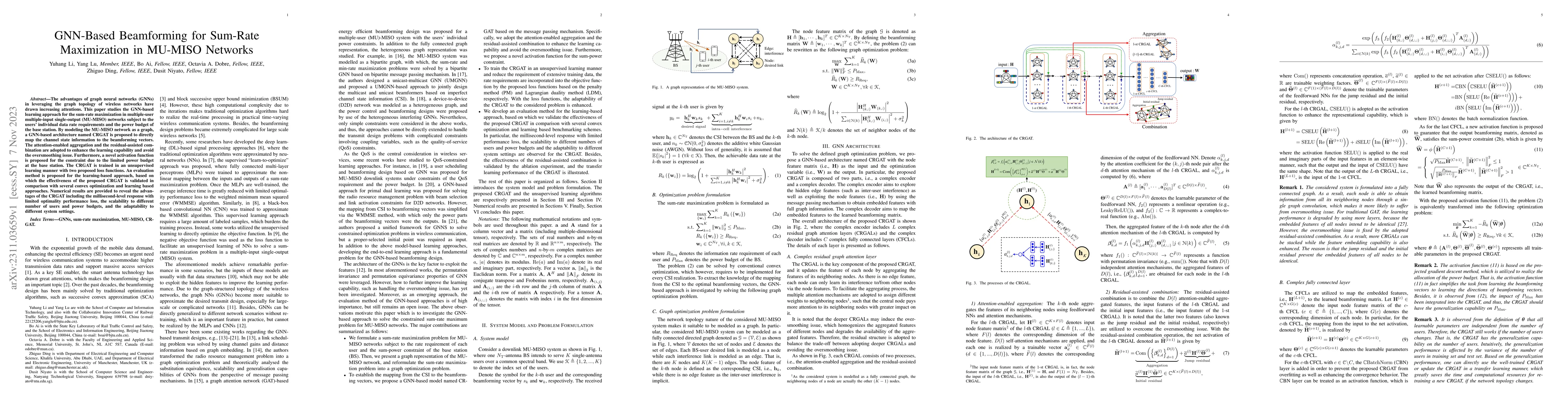 Thumbnail for GNN-Based Beamforming for Sum-Rate Maximization in MU-MISO Networks
