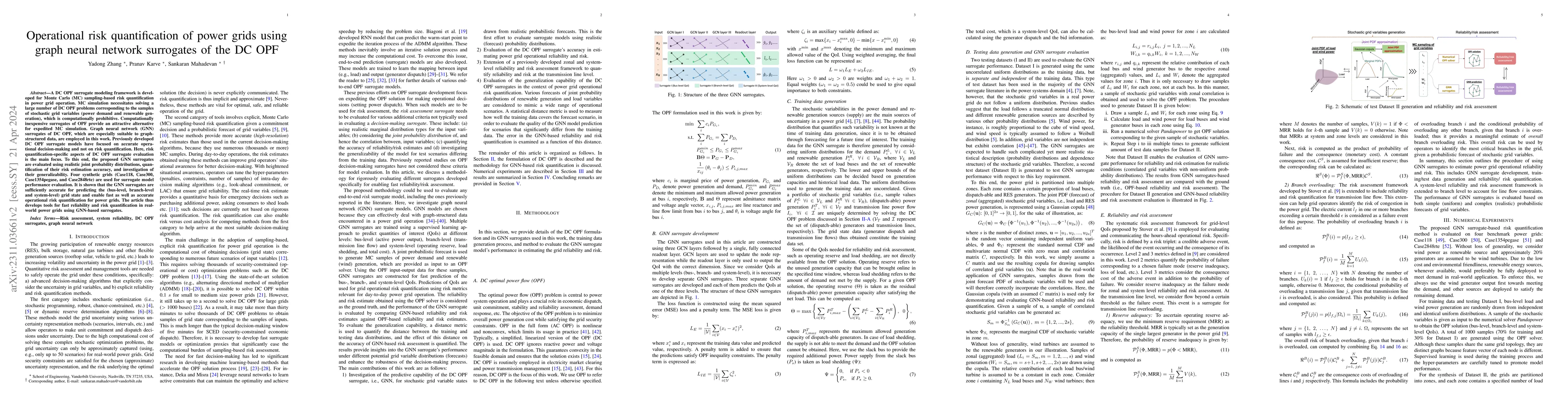 Thumbnail for Operational risk quantification of power grids using graph neural
  network surrogates of the DC OPF
