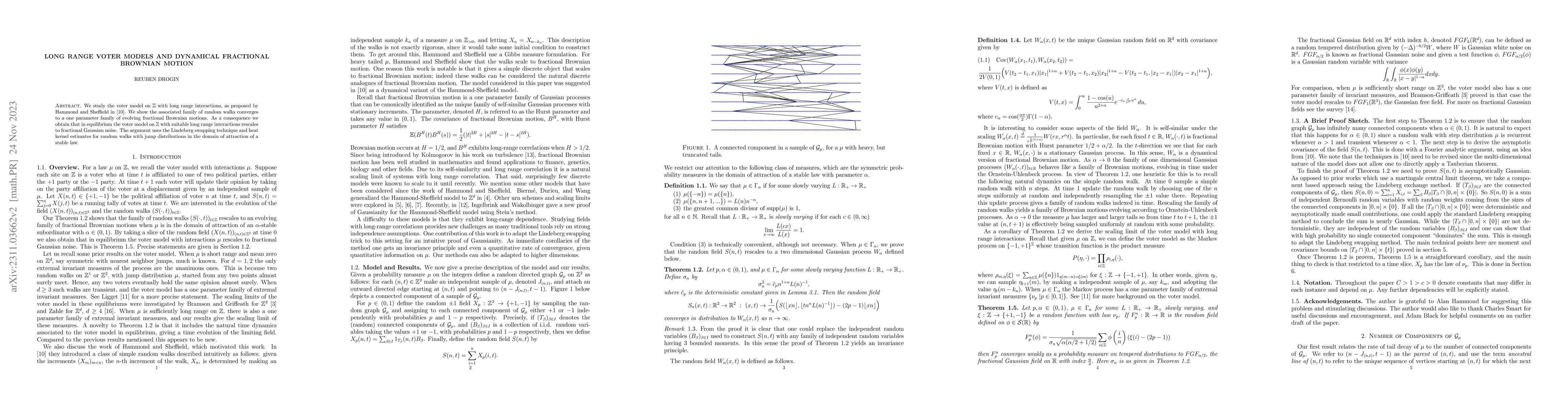 Thumbnail for Long range voter models and dynamical fractional Brownian motion