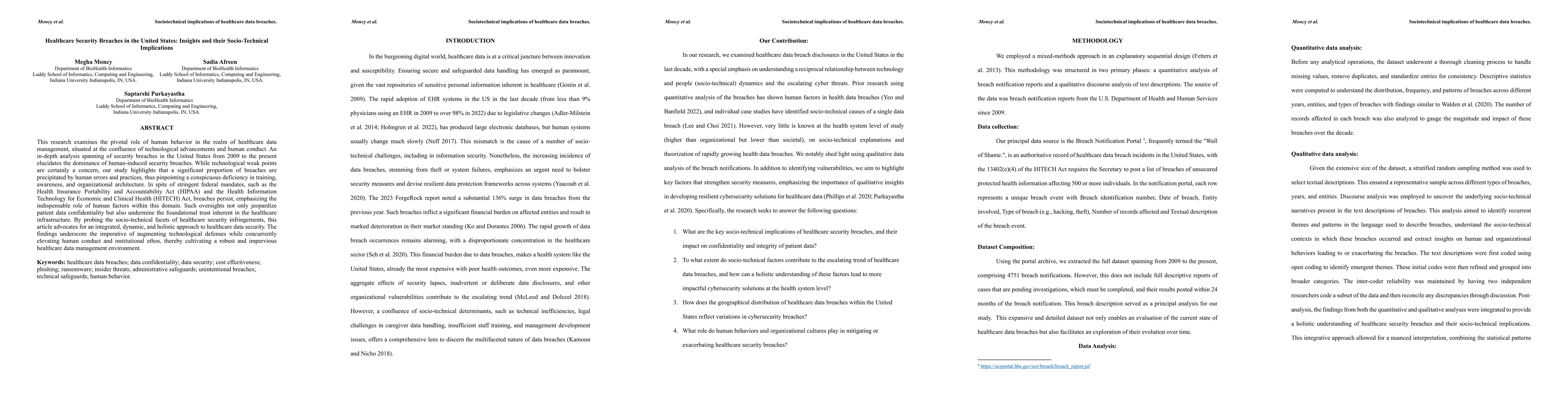 Thumbnail for Healthcare Security Breaches in the United States: Insights and their
  Socio-Technical Implications