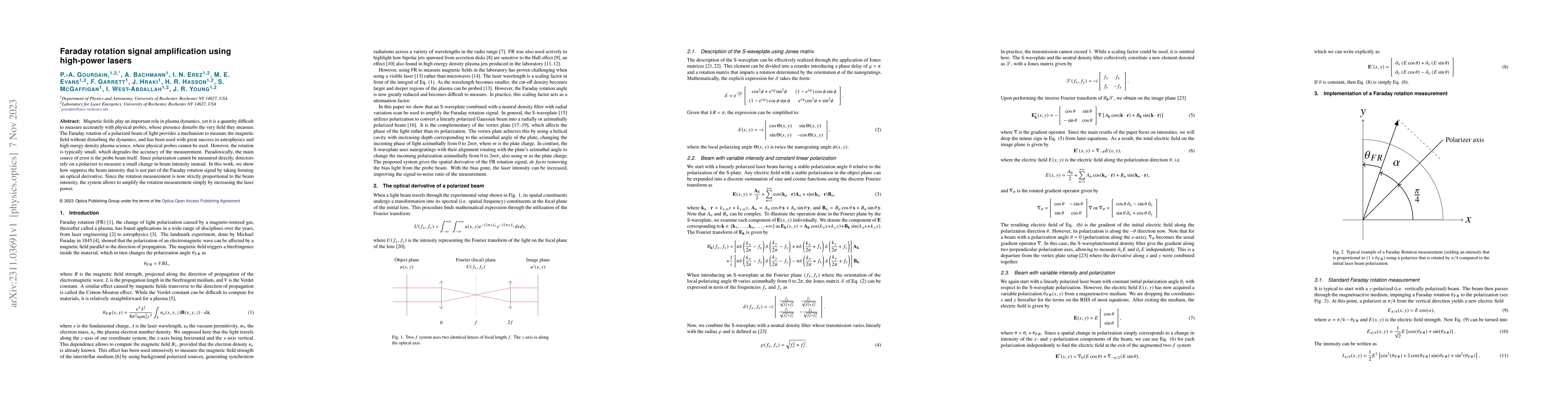 Thumbnail for Faraday rotation signal amplification using high-power lasers