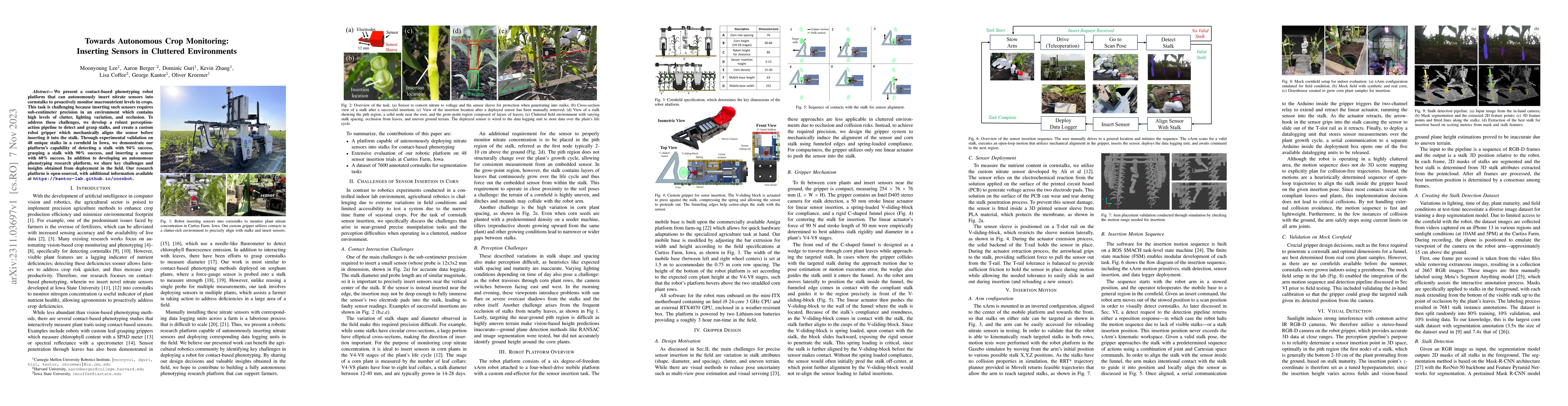 Thumbnail for Towards Autonomous Crop Monitoring: Inserting Sensors in Cluttered
  Environments