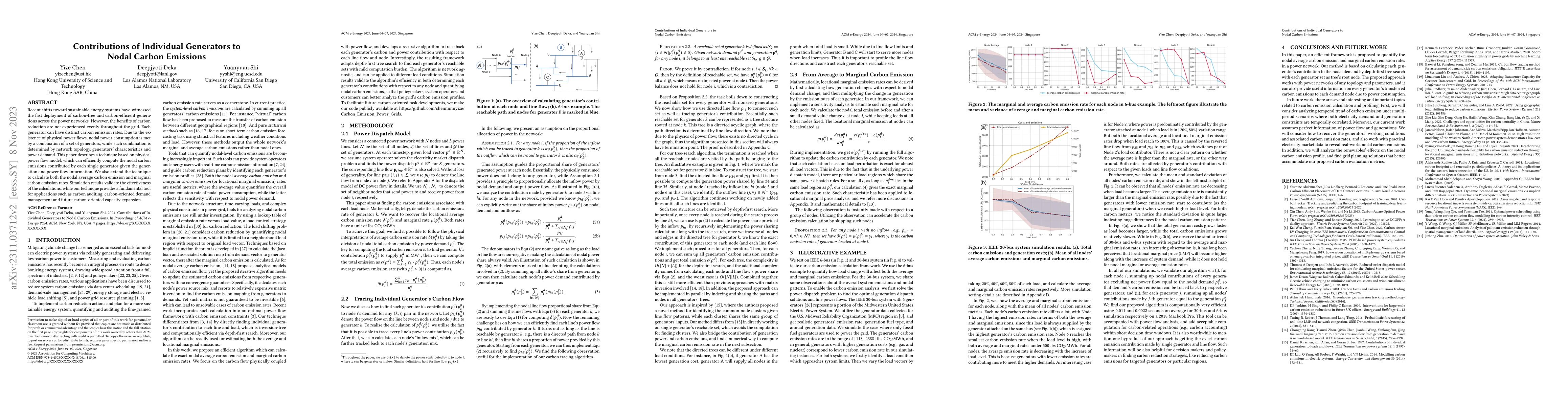 Thumbnail for Contributions of Individual Generators to Nodal Carbon Emissions