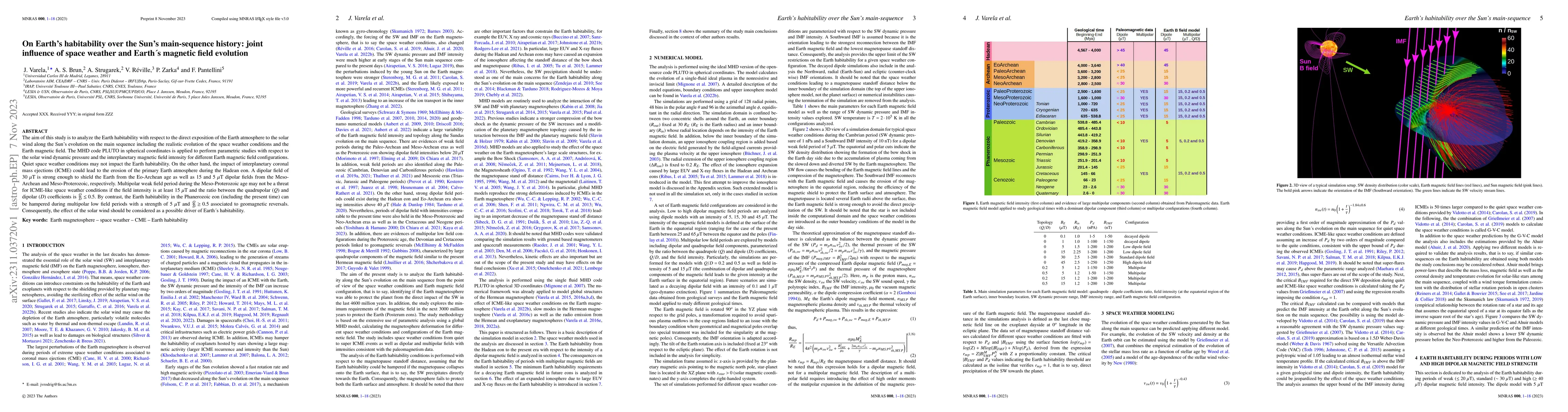 Thumbnail for On Earth's habitability over the Sun's main-sequence history: joint
  influence of space weather and Earth's magnetic field evolution