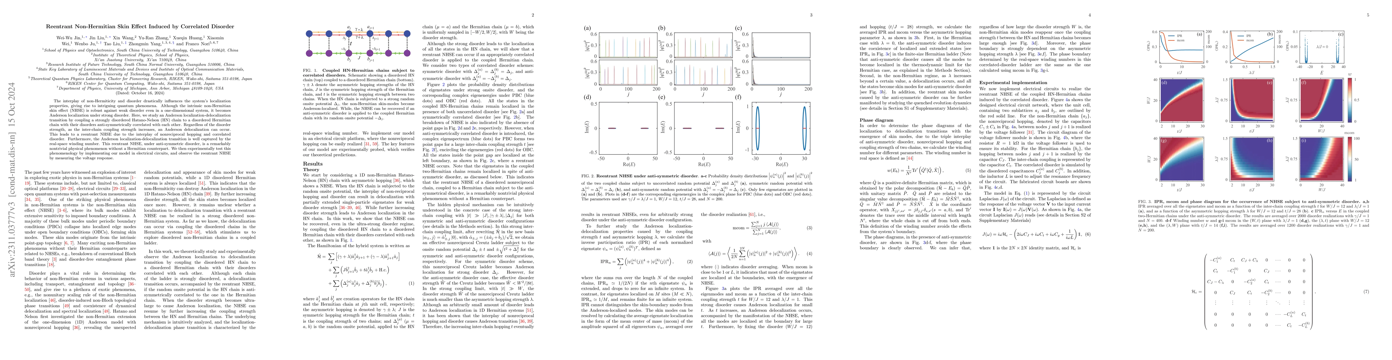 Thumbnail for Reentrant Non-Hermitian Skin Effect in Coupled Non-Hermitian and
  Hermitian Chains with Correlated Disorder