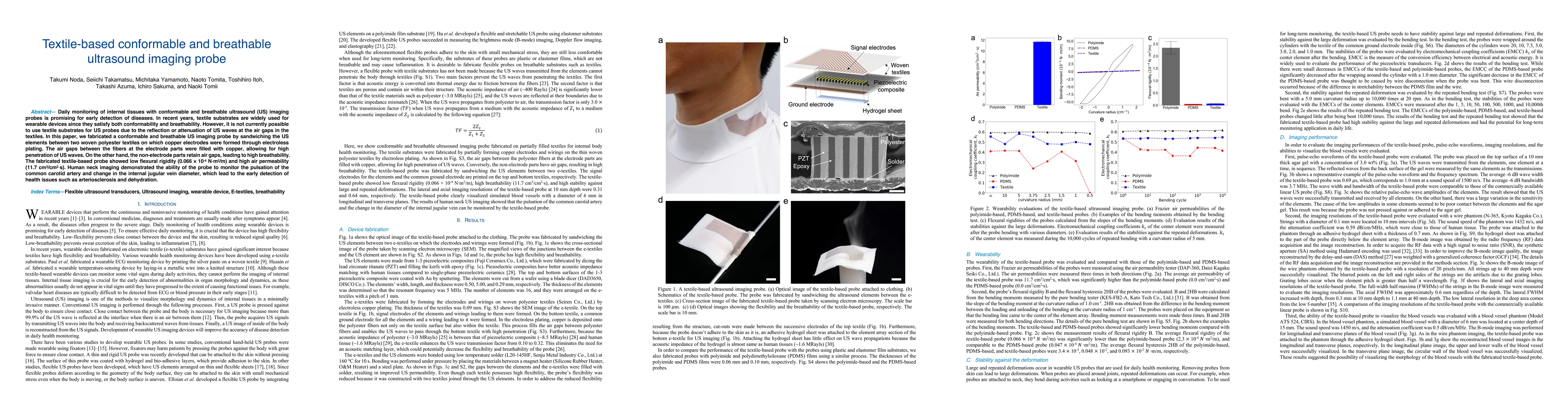 Thumbnail for Textile-based conformable and breathable ultrasound imaging probe
