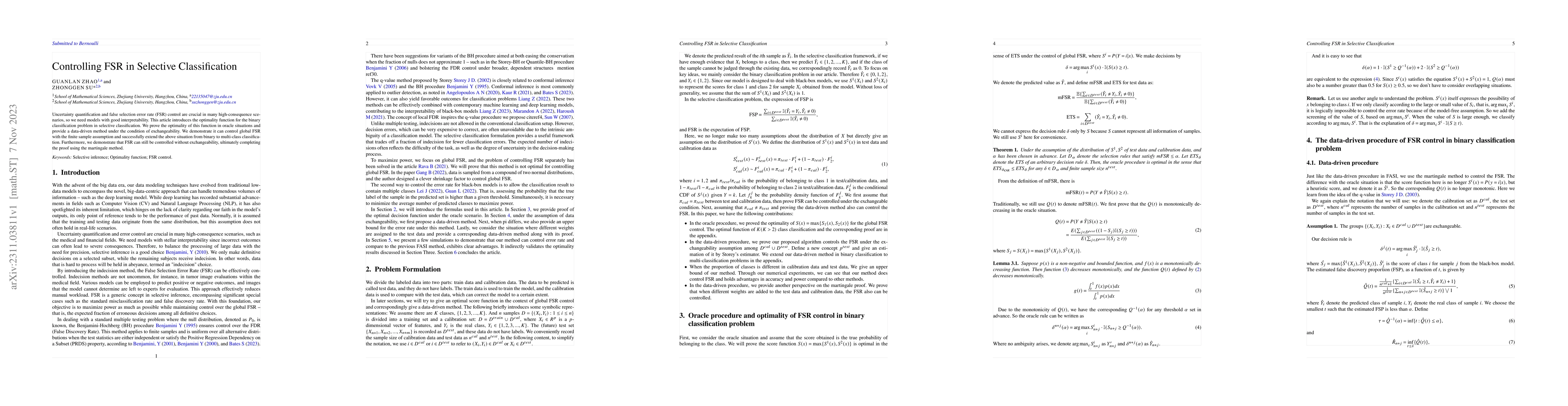 Thumbnail for Controlling FSR in Selective Classification