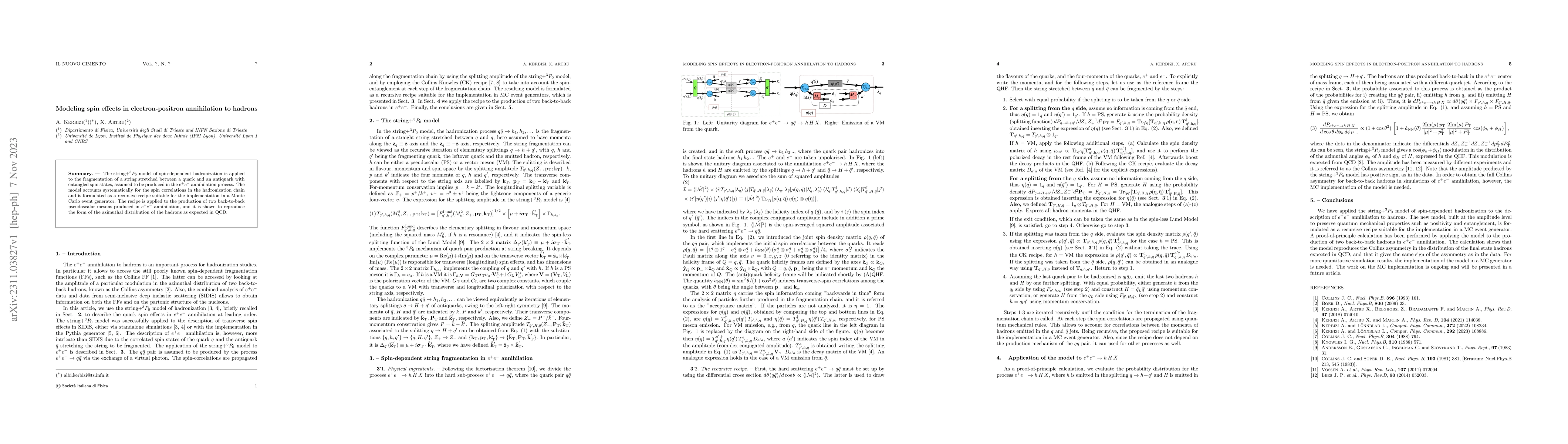 Thumbnail for Modeling spin effects in electron-positron annihilation to hadrons