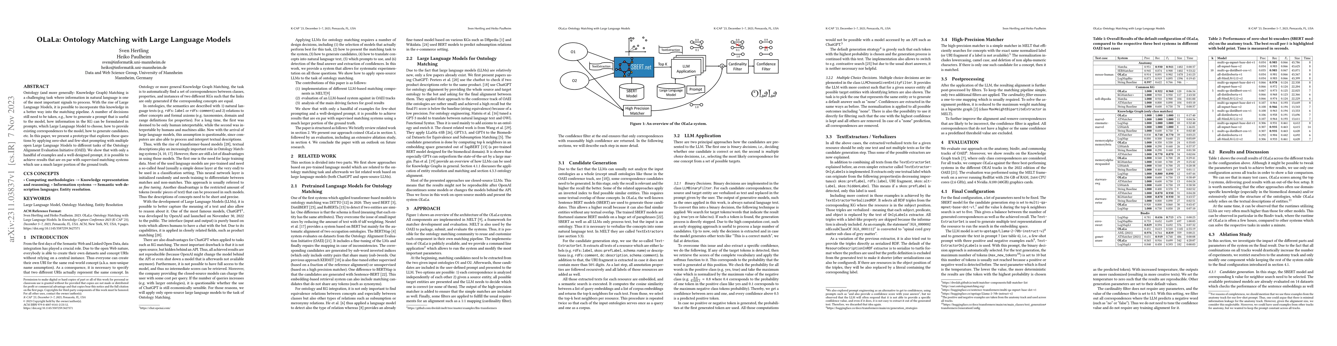 Thumbnail for OLaLa: Ontology Matching with Large Language Models