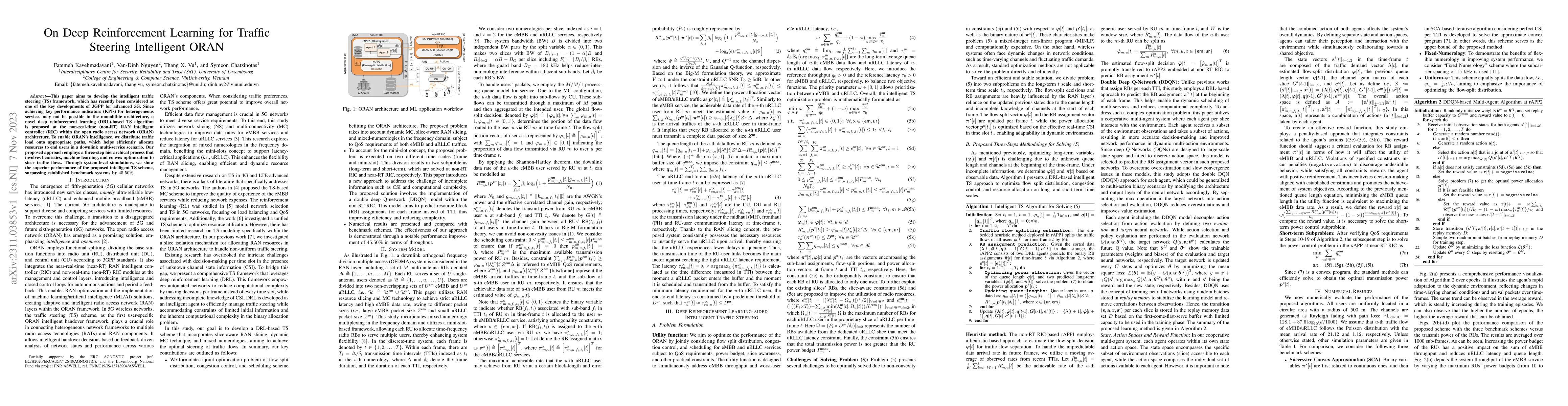 Thumbnail for On Deep Reinforcement Learning for Traffic Steering Intelligent ORAN