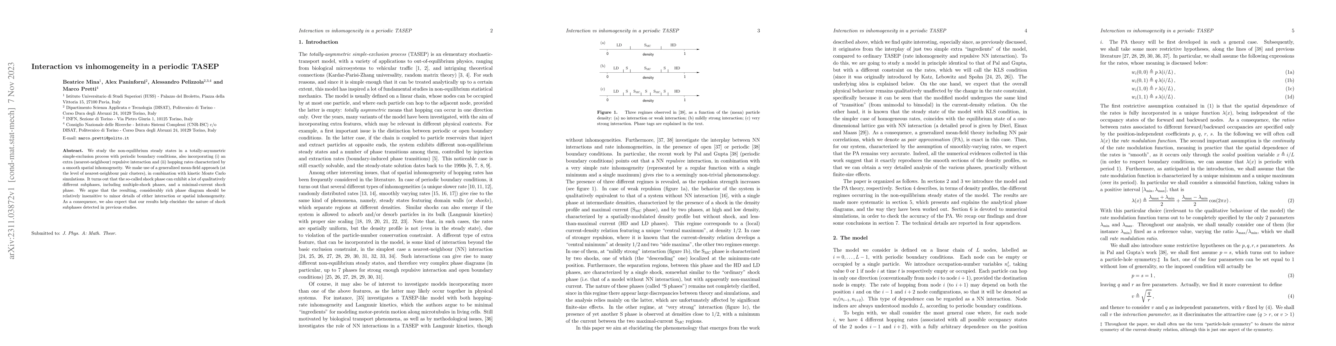 Thumbnail for Interaction vs inhomogeneity in a periodic TASEP