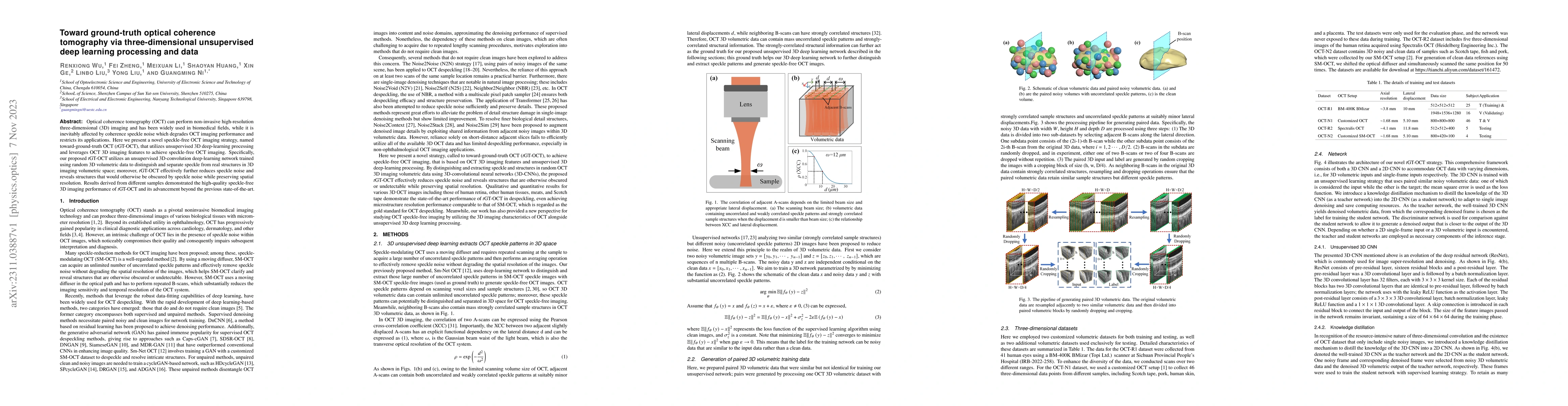 Thumbnail for Toward ground-truth optical coherence tomography via three-dimensional
  unsupervised deep learning processing and data