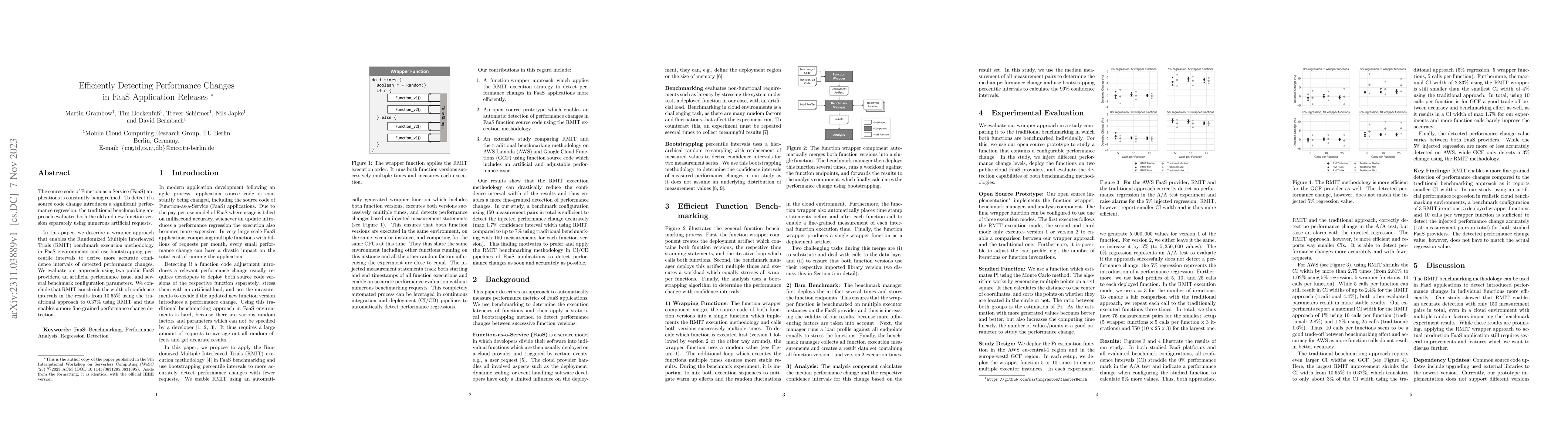 Thumbnail for Efficiently Detecting Performance Changes in FaaS Application Releases