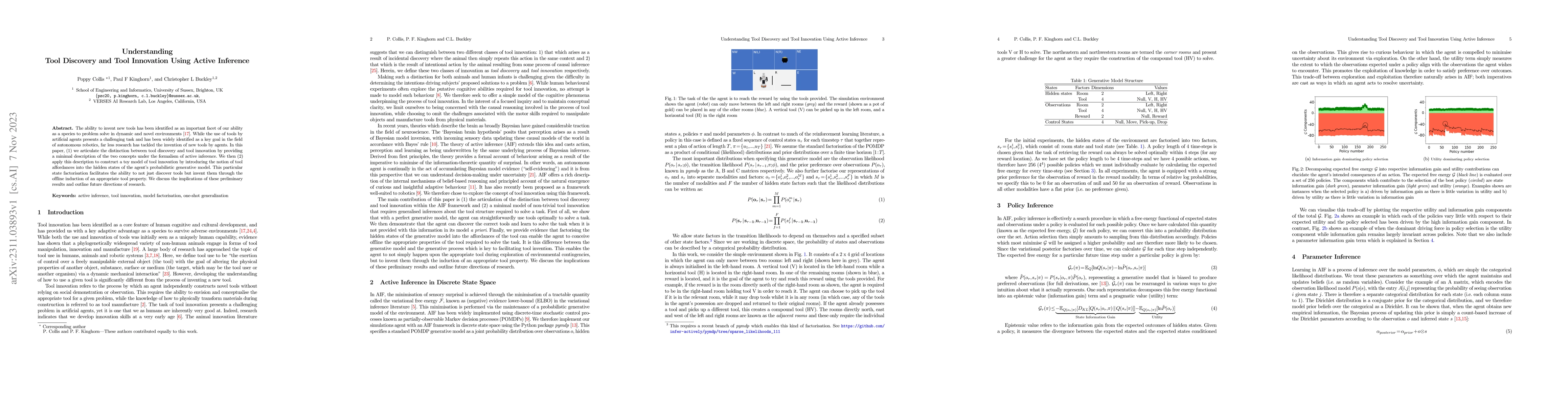 Thumbnail for Understanding Tool Discovery and Tool Innovation Using Active Inference