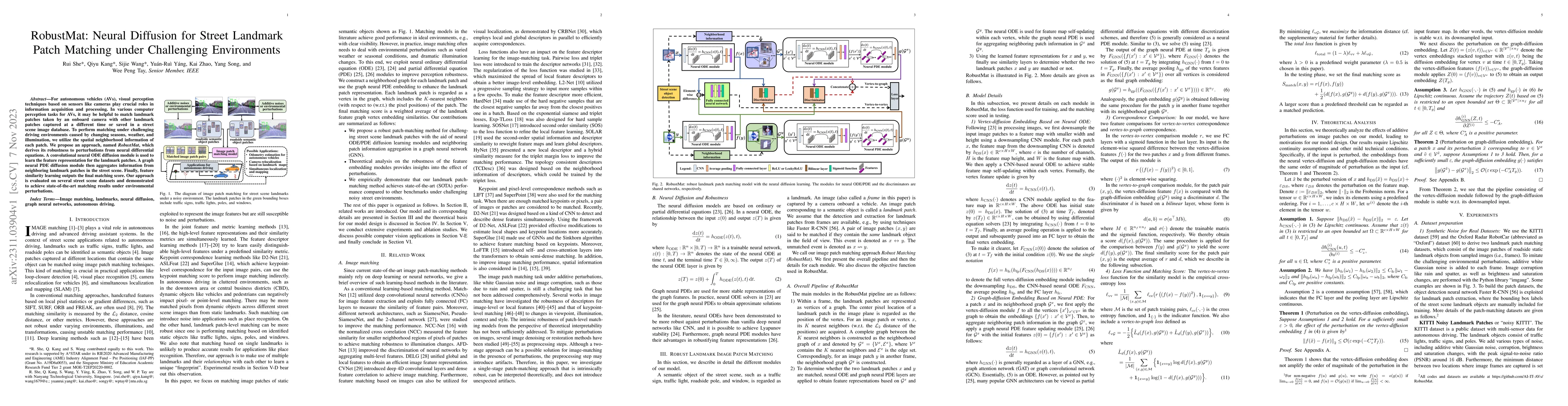 Thumbnail for RobustMat: Neural Diffusion for Street Landmark Patch Matching under
  Challenging Environments