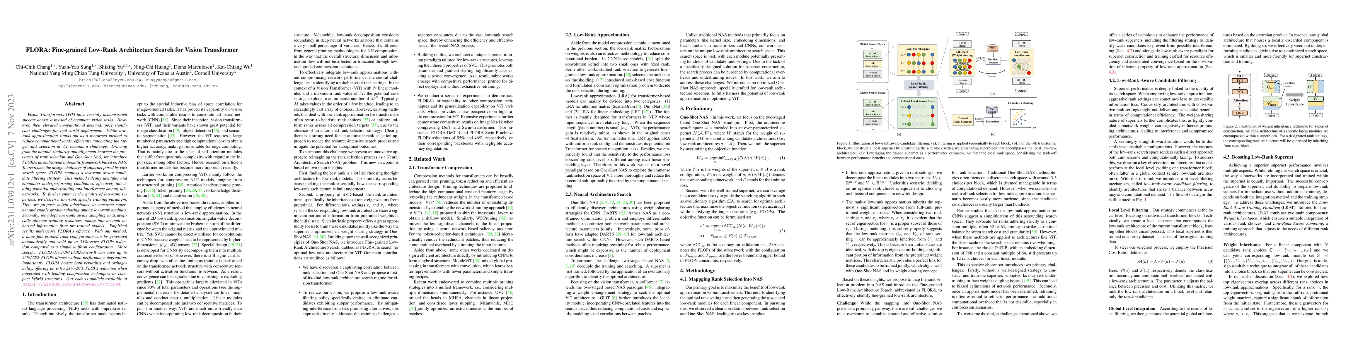 Thumbnail for FLORA: Fine-grained Low-Rank Architecture Search for Vision Transformer