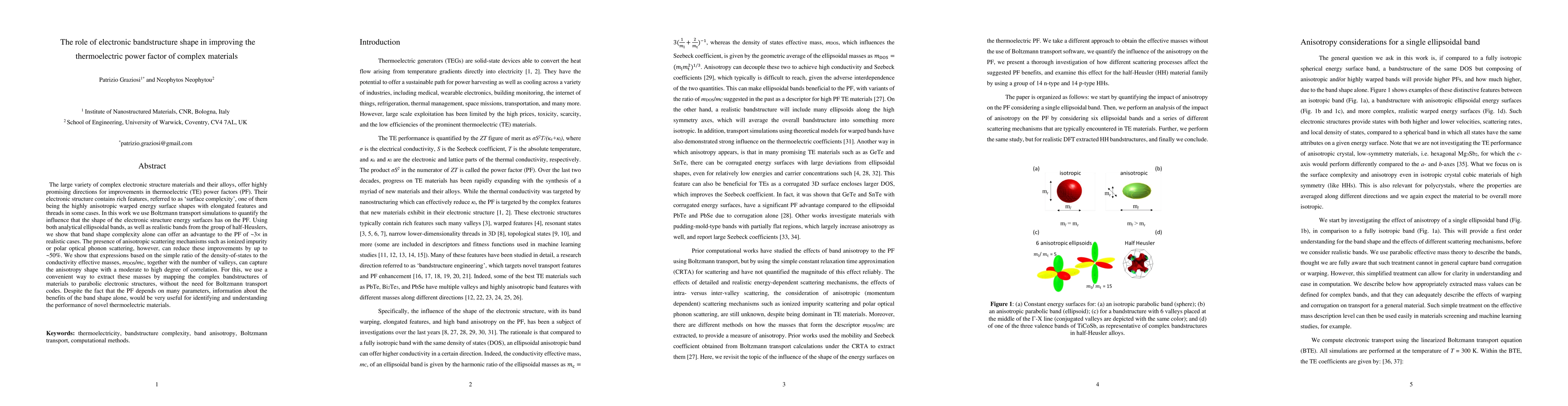 Thumbnail for The role of electronic bandstructure shape in improving the
  thermoelectric power factor of complex materials