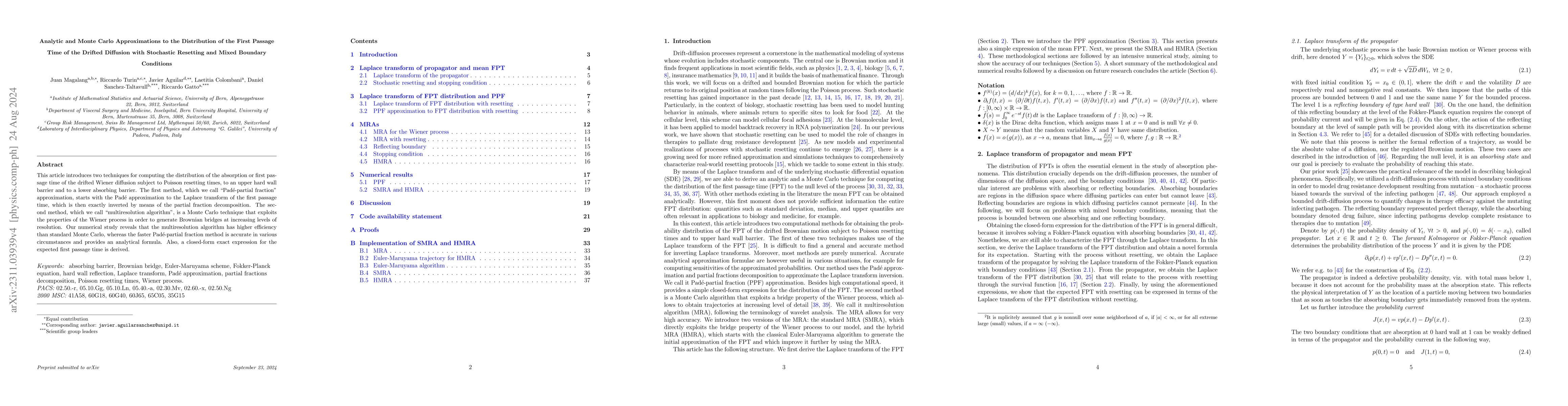 Thumbnail for Computation of the Distribution of the Absorption Time of the Drifted
  Diffusion with Stochastic Resetting and Mixed Boundary Conditions