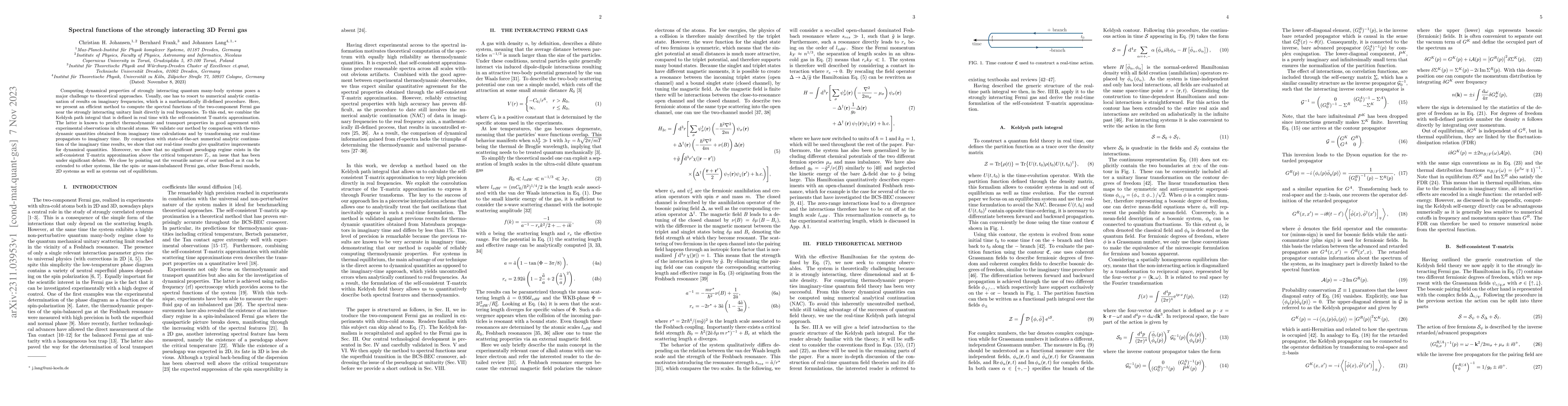 Thumbnail for Spectral functions of the strongly interacting 3D Fermi gas