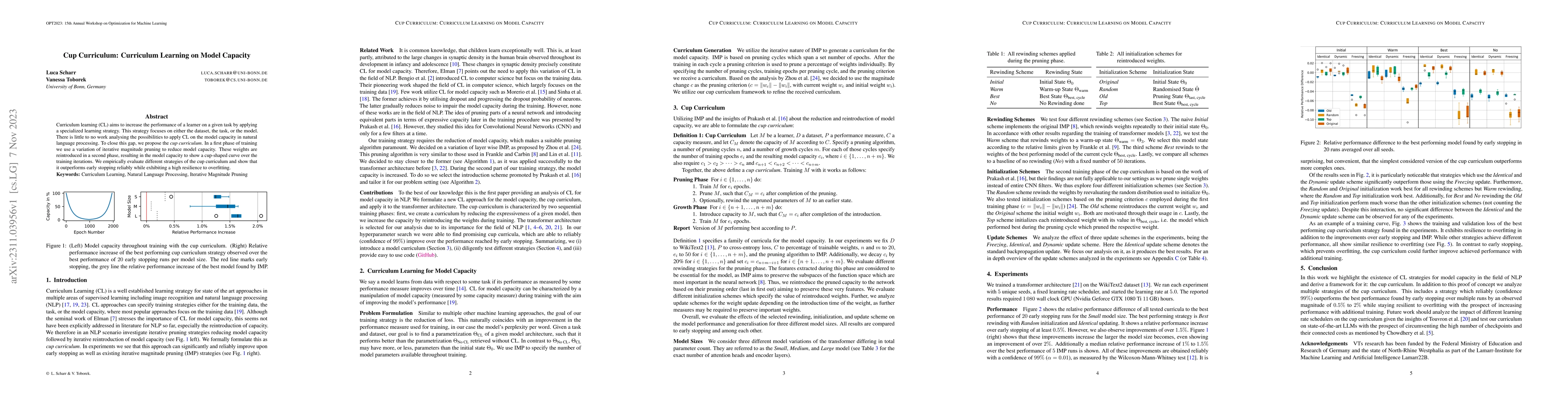 Thumbnail for Cup Curriculum: Curriculum Learning on Model Capacity