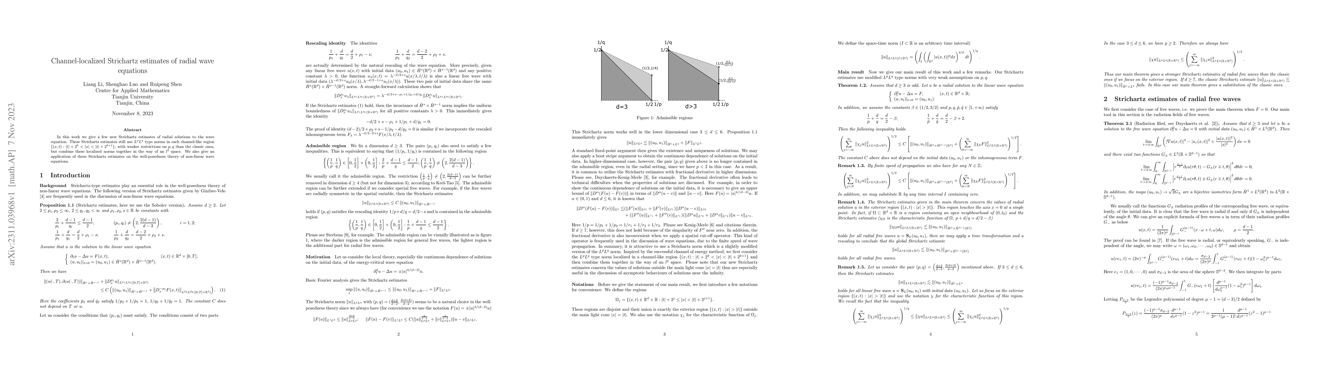 Thumbnail for Channel-localized Strichartz estimates of radial wave equations