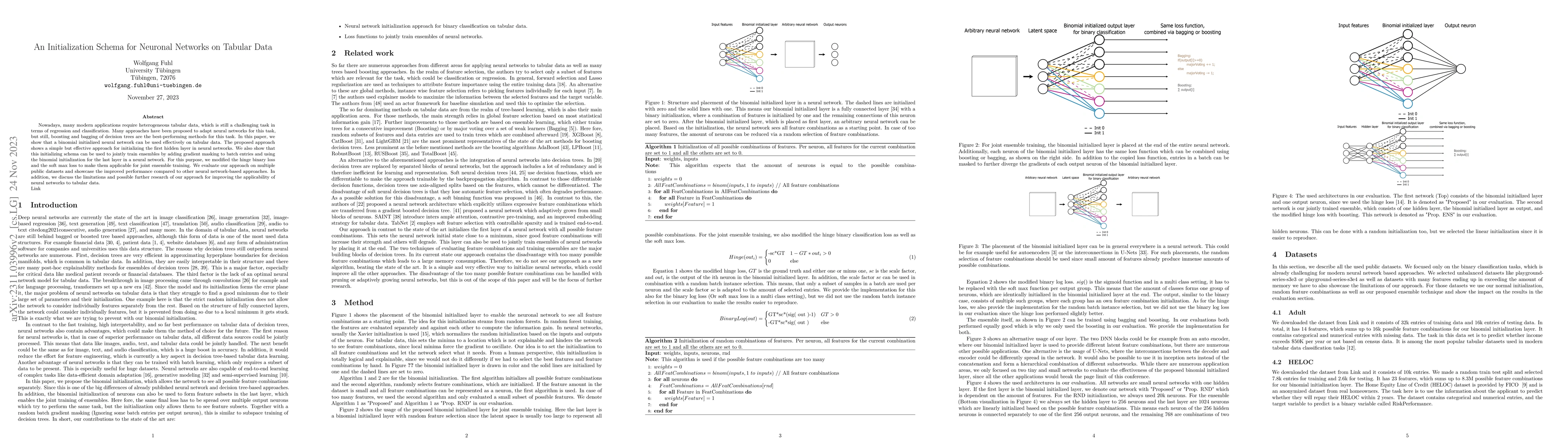 Thumbnail for An Initialization Schema for Neuronal Networks on Tabular Data