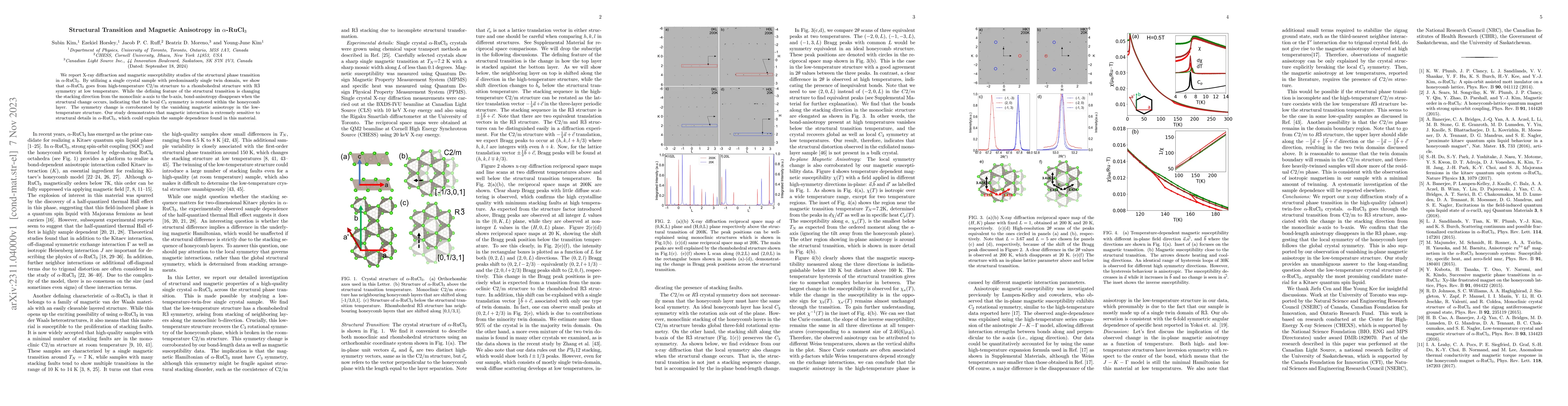 Thumbnail for Structural Transition and Magnetic Anisotropy in $\alpha$-RuCl$_{3}$